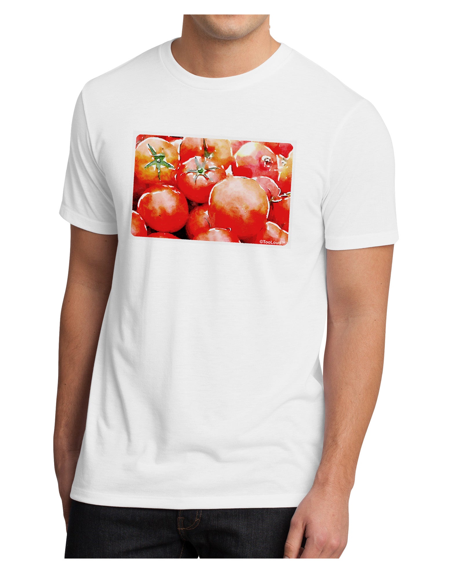 Watercolor Tomatoes Men's Sublimate Tee-TooLoud-White-Small-Davson Sales