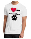 I Heart My Great Dane Men's Sublimate Tee by TooLoud-Clothing-TooLoud-White-Small-Davson Sales