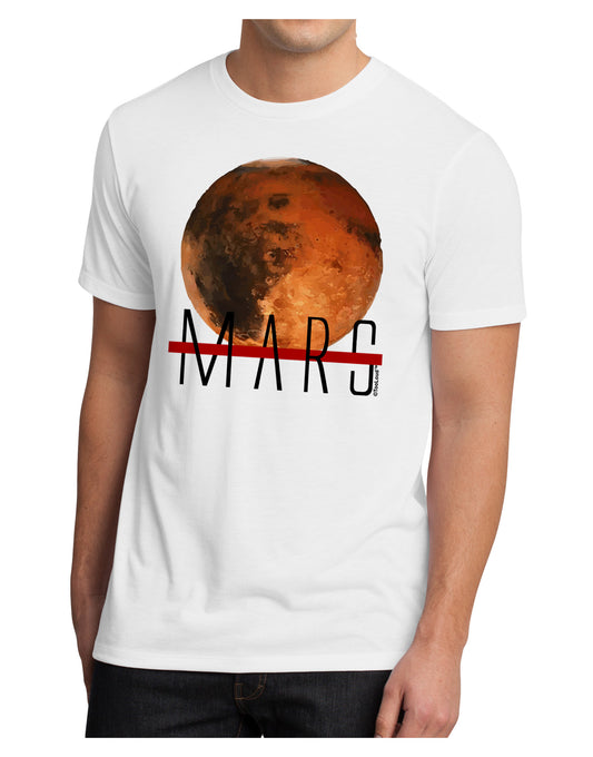 Planet Mars Text Men's Sublimate Tee-TooLoud-White-Small-Davson Sales