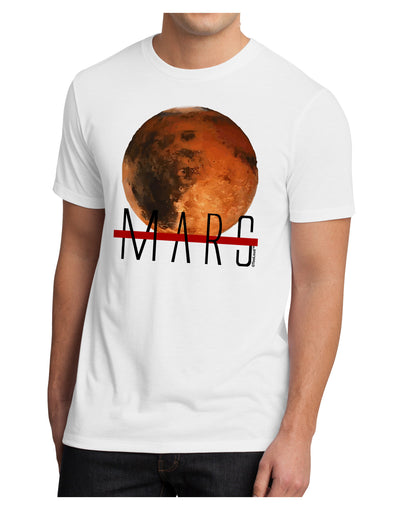 Planet Mars Text Men's Sublimate Tee-TooLoud-White-Small-Davson Sales