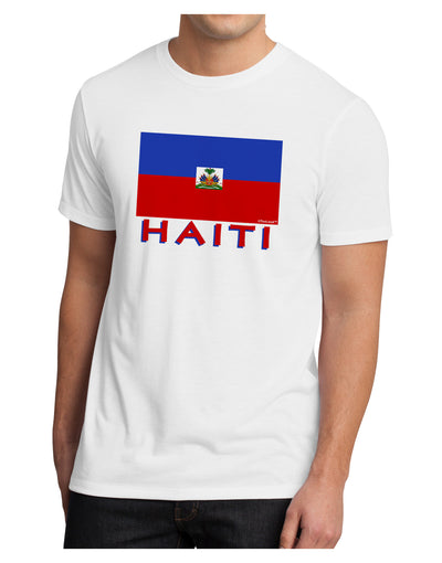 Haiti Flag Men's Sublimate Tee-TooLoud-White-Small-Davson Sales