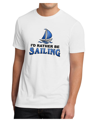 I'd Rather Be Sailing Men's Sublimate Tee-TooLoud-White-Small-Davson Sales