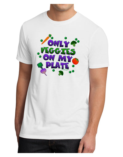 Only Veggies On My Plate Men's Sublimate Tee-TooLoud-White-Small-Davson Sales