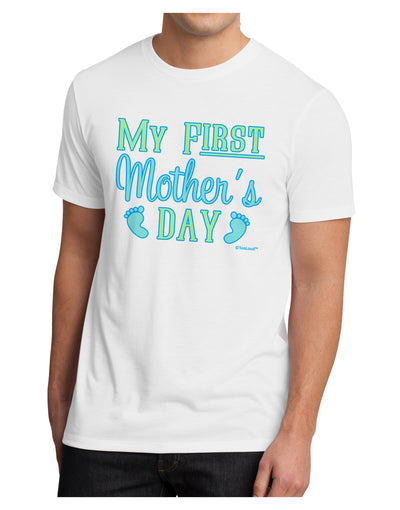 My First Mother's Day - Baby Feet - Blue Men's Sublimate Tee by TooLoud-TooLoud-White-Small-Davson Sales