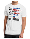 Libertarian Against Authority Abuse Men's Sublimate Tee-TooLoud-White-Small-Davson Sales