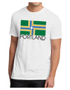 Portland Oregon Flag Text Men's Sublimate Tee-TooLoud-White-Small-Davson Sales