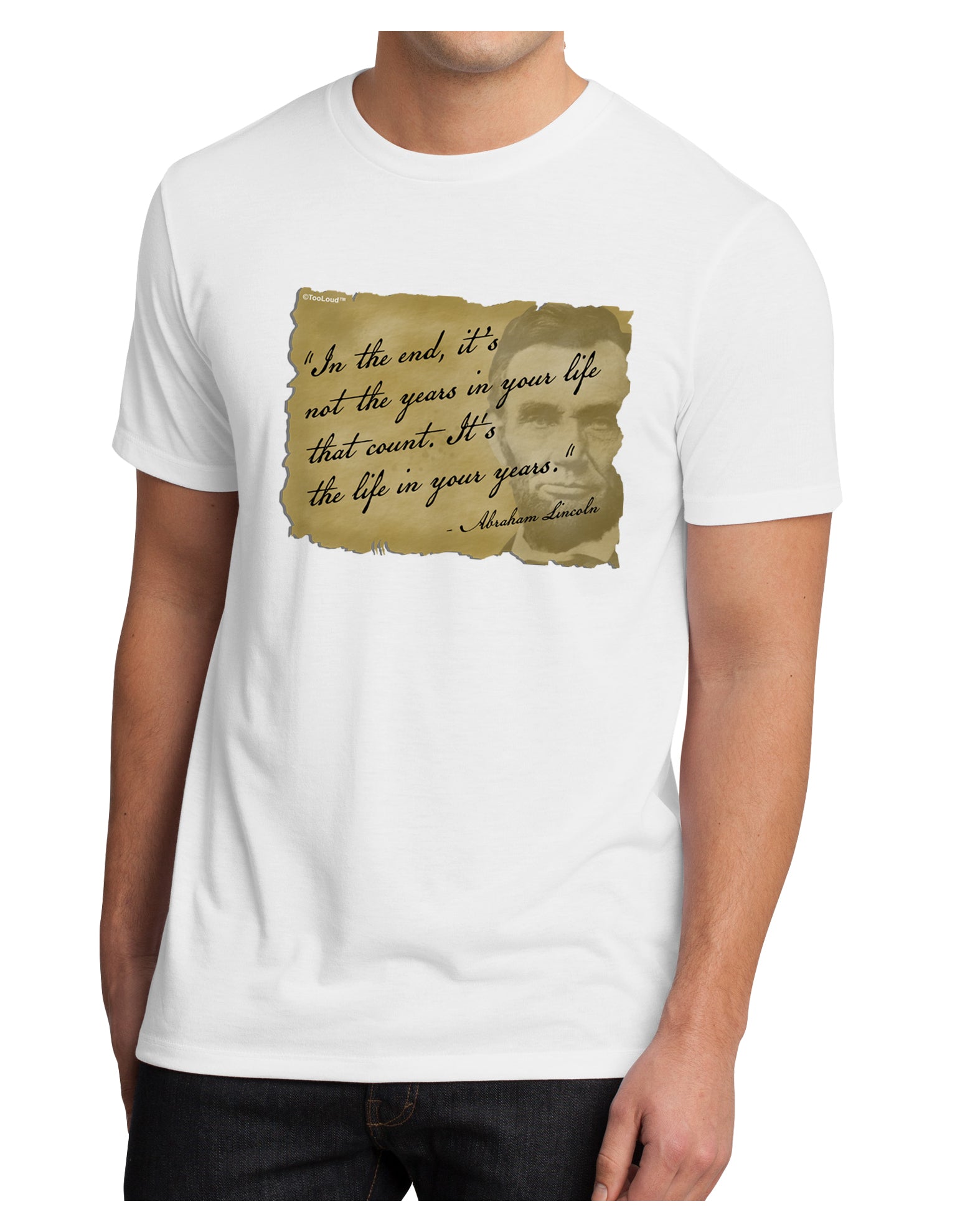 The Life In Your Years Lincoln Men's Sublimate Tee by TooLoud-TooLoud-White-Small-Davson Sales