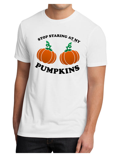 Stop Staring At My Pumpkins Men's Sublimate Tee by TooLoud-TooLoud-White-Small-Davson Sales