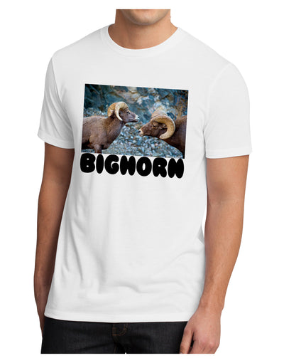 TooLoud Two Bighorn Rams Text Men's Sublimate Tee-TooLoud-White-Small-Davson Sales