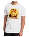 Lion Watercolor 4 Text Men's Sublimate Tee-TooLoud-White-Small-Davson Sales