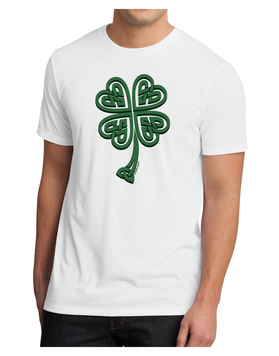 3D Style Celtic Knot 4 Leaf Clover Men's Sublimate Tee-TooLoud-White-Small-Davson Sales