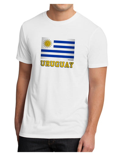 Uruguay Flag Men's Sublimate Tee-TooLoud-White-Small-Davson Sales