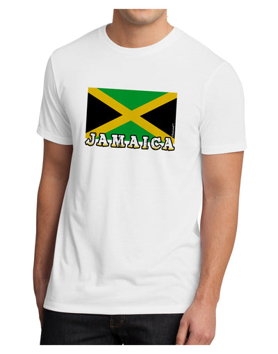 Jamaica Flag Men's Sublimate Tee-TooLoud-White-Small-Davson Sales