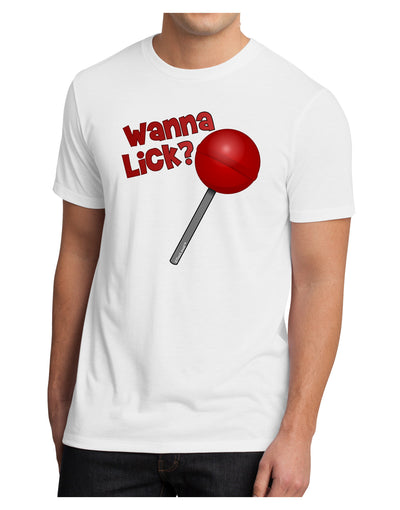 TooLoud Wanna Lick Lollipop Men's Sublimate Tee-TooLoud-White-Small-Davson Sales