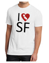 I Heart San Francisco Men's Sublimate Tee-TooLoud-White-Small-Davson Sales