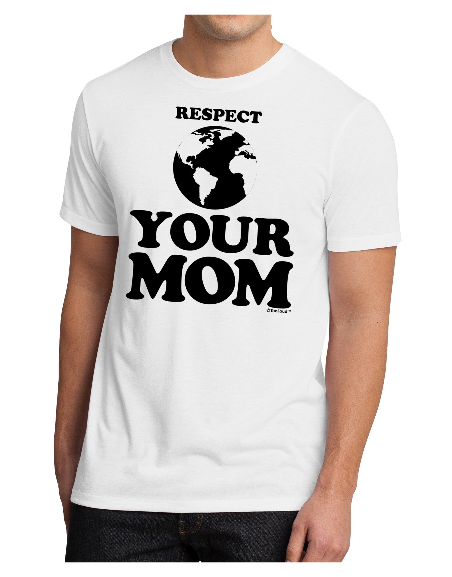Respect Your Mom - Mother Earth Design Men's Sublimate Tee-TooLoud-White-Small-Davson Sales