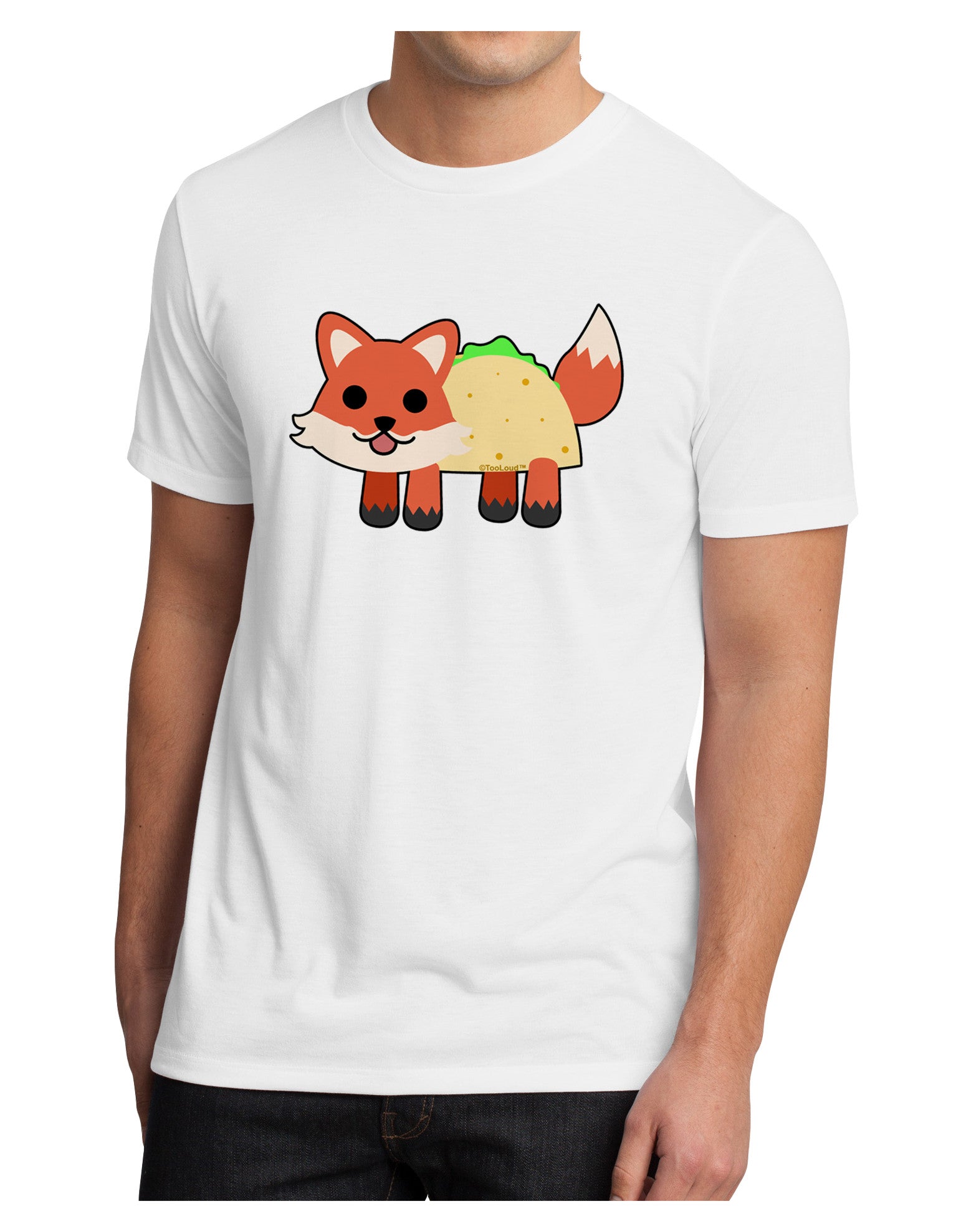 Cute Taco Fox Men's Sublimate Tee-TooLoud-White-Small-Davson Sales