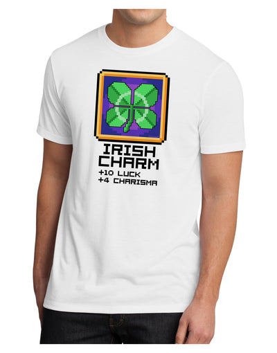 Pixel Irish Charm Item Men's Sublimate Tee-TooLoud-White-Small-Davson Sales