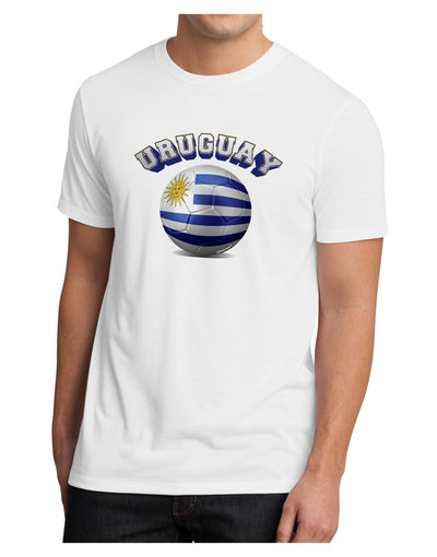 Soccer Ball Flag - Uruguay Men's Sublimate Tee-TooLoud-White-Small-Davson Sales