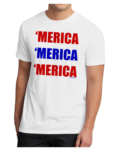 Merica Merica Merica - Red and Blue Men's Sublimate Tee-TooLoud-White-Small-Davson Sales