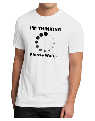 Thinking Please Wait Men's Sublimate Tee-TooLoud-White-Small-Davson Sales