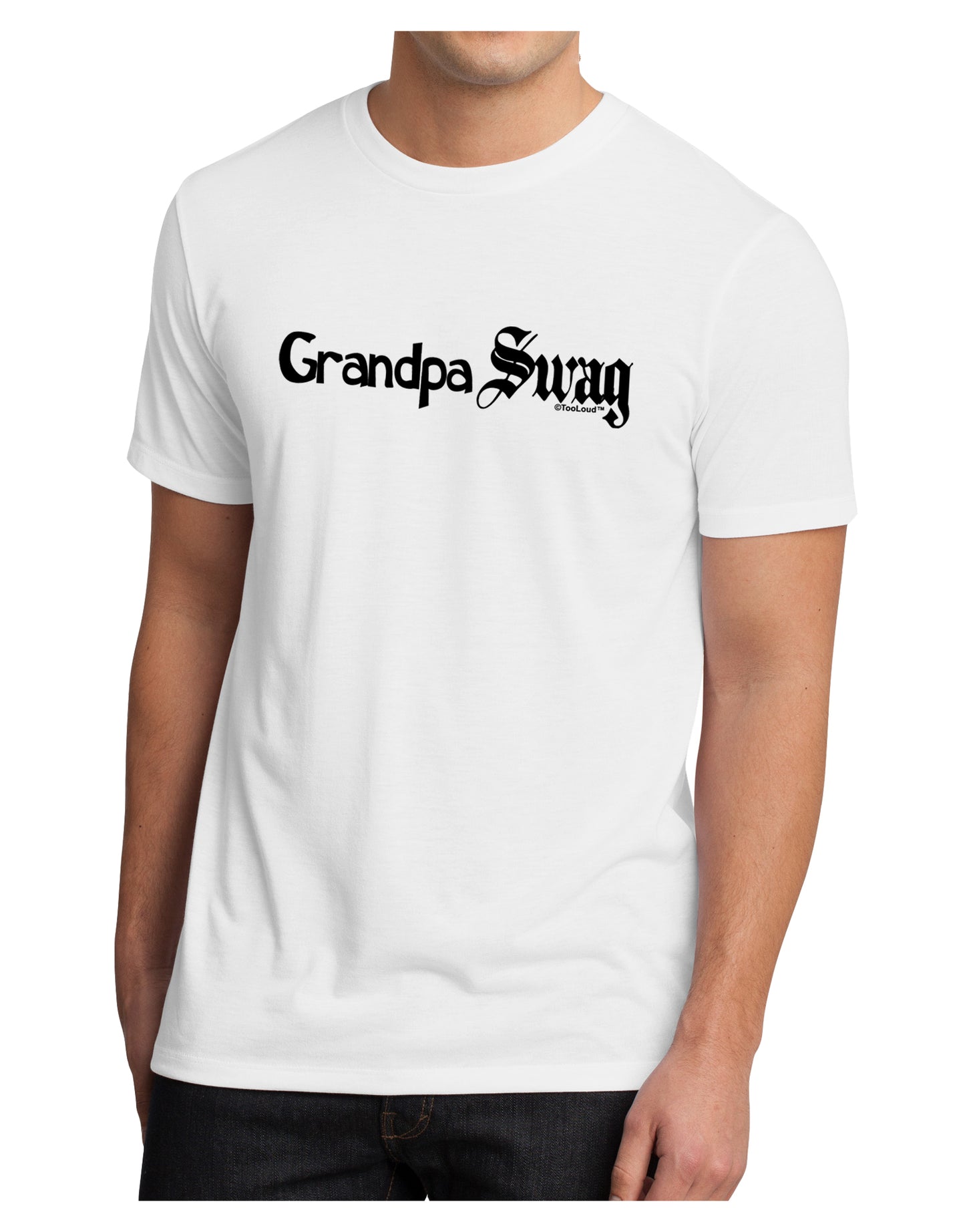 Grandpa Swag Text Men's Sublimate Tee by TooLoud-TooLoud-White-Small-Davson Sales