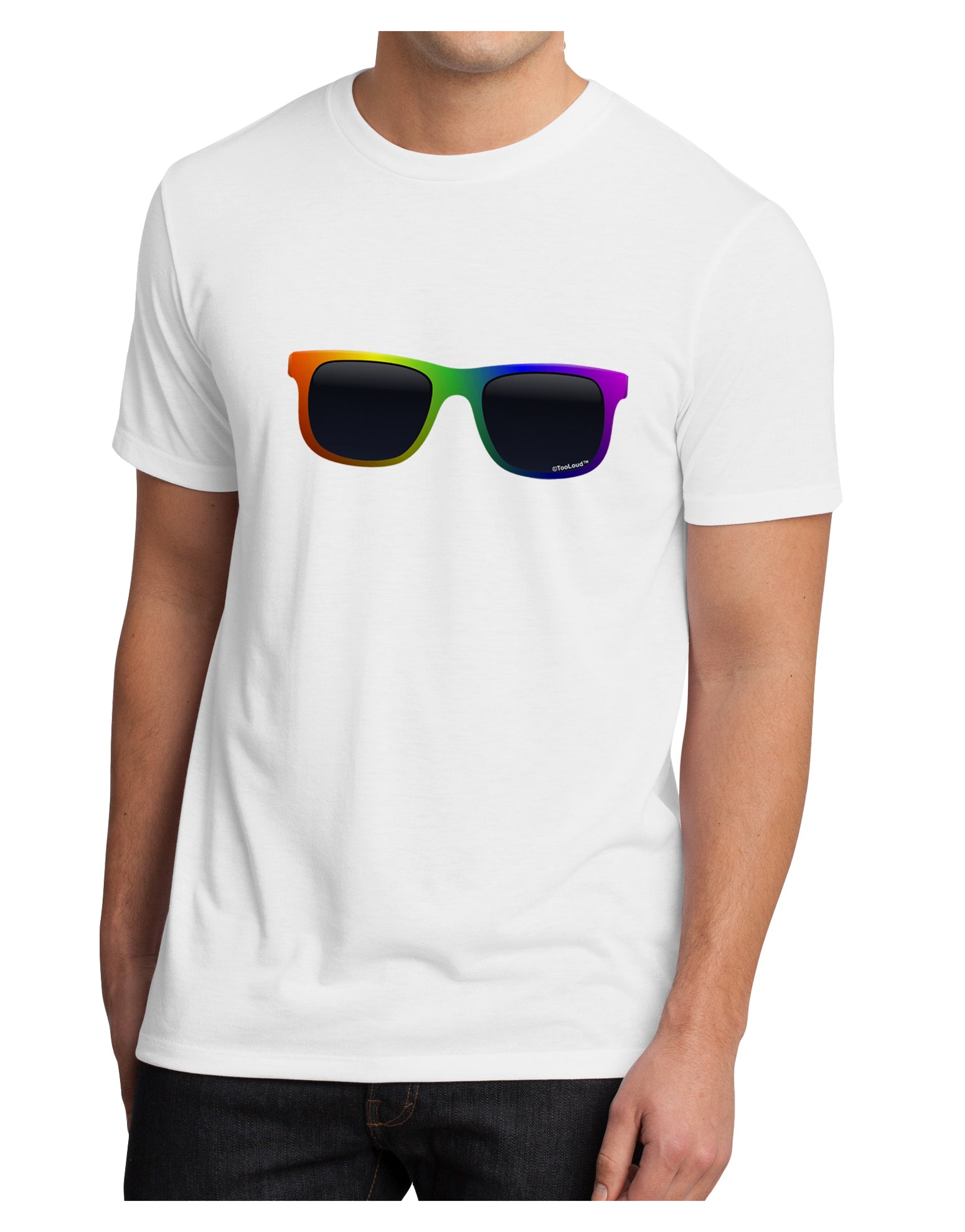 Pride Rainbow Glasses Men's Sublimate Tee by TooLoud-TooLoud-White-Small-Davson Sales