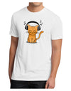 Cute Kitty With Headphones Men's Sublimate Tee-TooLoud-White-Small-Davson Sales