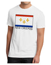 New Orleans Louisiana Flag Text Men's Sublimate Tee-TooLoud-White-Small-Davson Sales