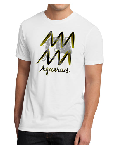 Aquarius Symbol Men's Sublimate Tee-TooLoud-White-Small-Davson Sales