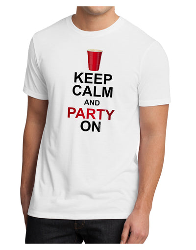 Keep Calm - Party Beer Men's Sublimate Tee-TooLoud-White-Small-Davson Sales