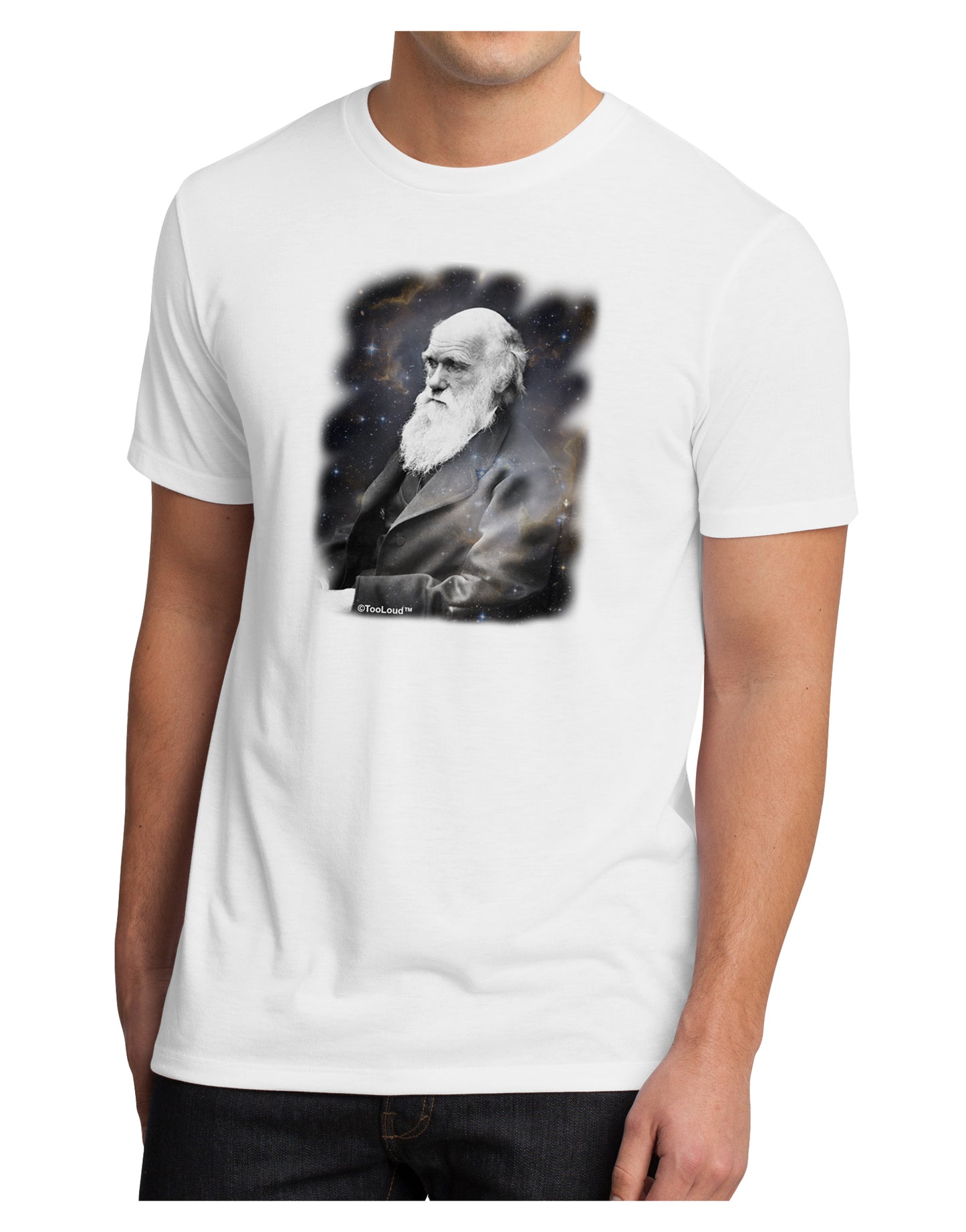 Charles Darwin In Space Men's Sublimate Tee by TooLoud-TooLoud-White-Small-Davson Sales