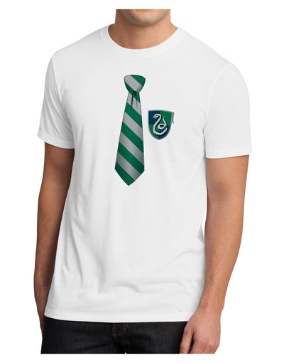 TooLoud Wizard Tie Green and Silver Men's Sublimate Tee-TooLoud-White-Small-Davson Sales