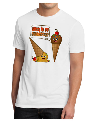 Suck It Up Buttercup Icecream Men's Sublimate Tee-TooLoud-White-Small-Davson Sales