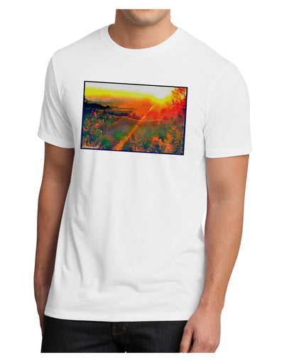 Colorado Sunset Watercolor Men's Sublimate Tee-TooLoud-White-Small-Davson Sales