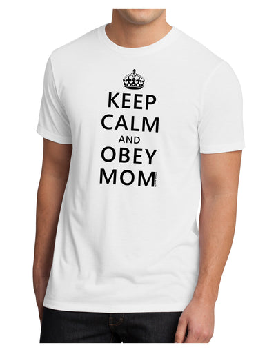 Keep Calm and Obey Mom Men's Sublimate Tee-TooLoud-White-Small-Davson Sales