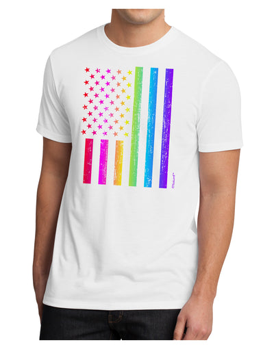 American Pride - Rainbow Flag Men's Sublimate Tee-TooLoud-White-Small-Davson Sales