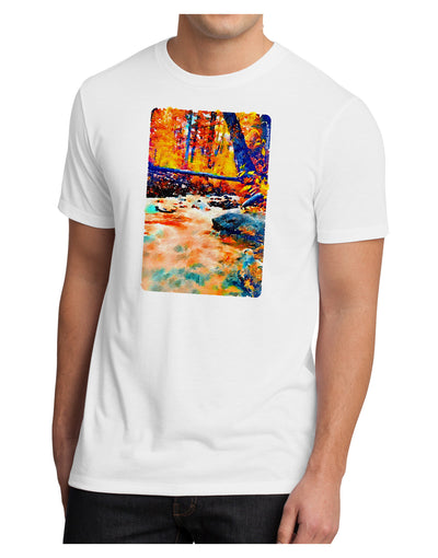 Mt Shavano Colorado Watercolor Men's Sublimate Tee-TooLoud-White-Small-Davson Sales