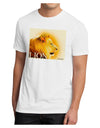 Lion Watercolor 3 Text Men's Sublimate Tee-TooLoud-White-Small-Davson Sales