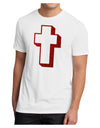 Simple Cross Design Glitter - Red Men's Sublimate Tee by TooLoud-TooLoud-White-Small-Davson Sales