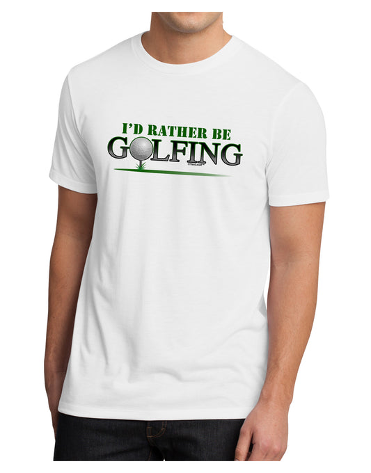 I'd Rather Be Golfing Men's Sublimate Tee-TooLoud-White-Small-Davson Sales