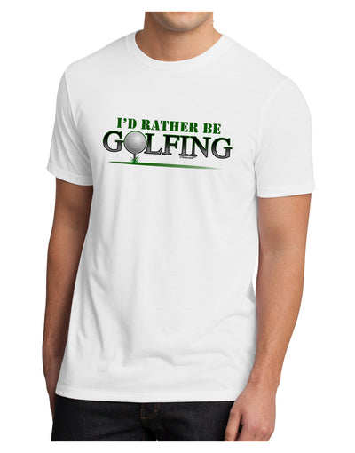 I'd Rather Be Golfing Men's Sublimate Tee-TooLoud-White-Small-Davson Sales