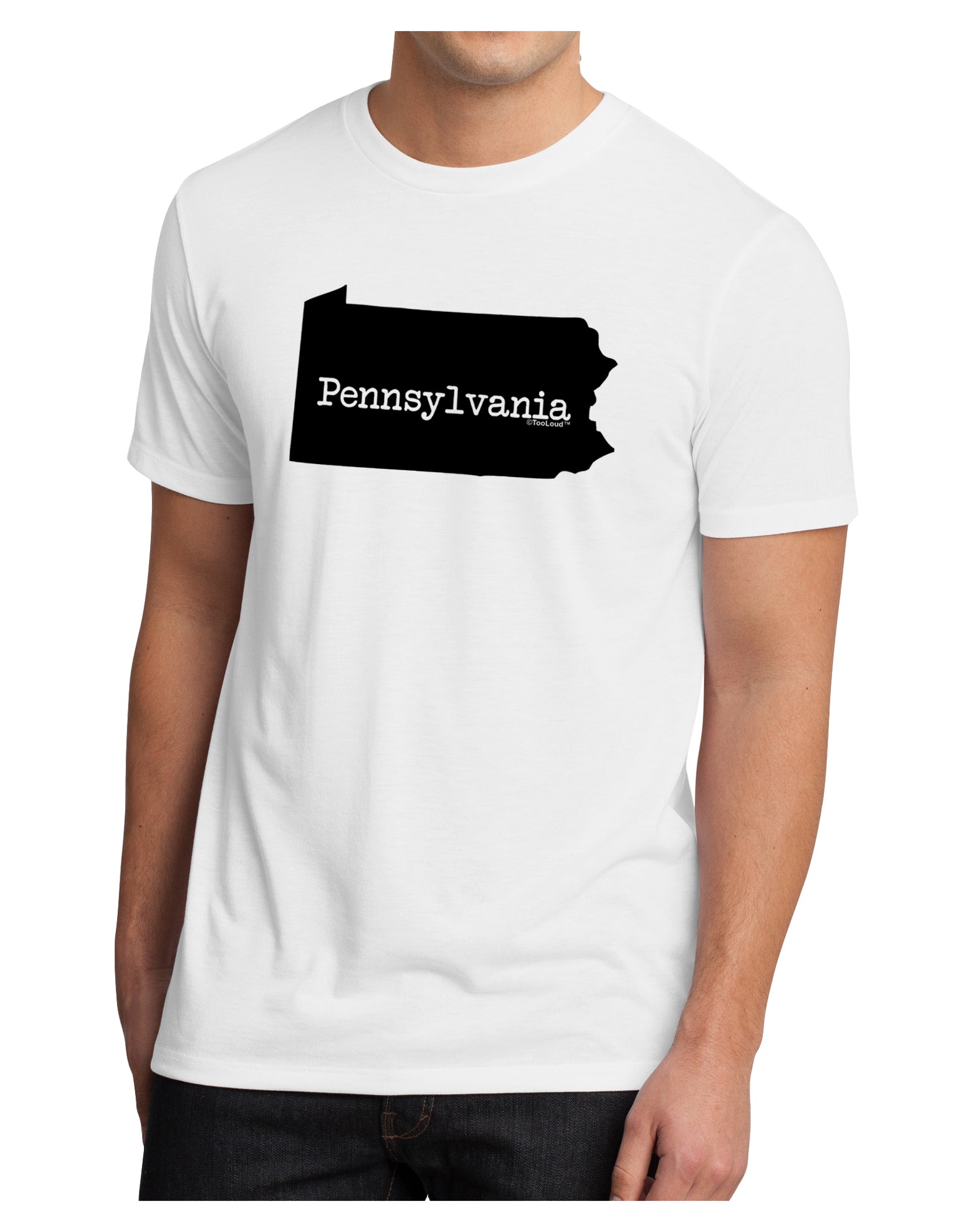 Pennsylvania - United States Shape Men's Sublimate Tee by TooLoud-TooLoud-White-Small-Davson Sales