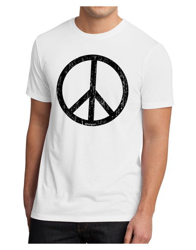 Peace Sign Symbol - Distressed Men's Sublimate Tee-TooLoud-White-Small-Davson Sales