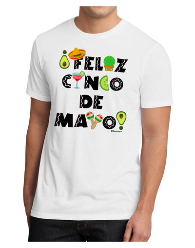 Feliz Cinco de Mayo - Fiesta Icons Men's Sublimate Tee by TooLoud-TooLoud-White-Small-Davson Sales