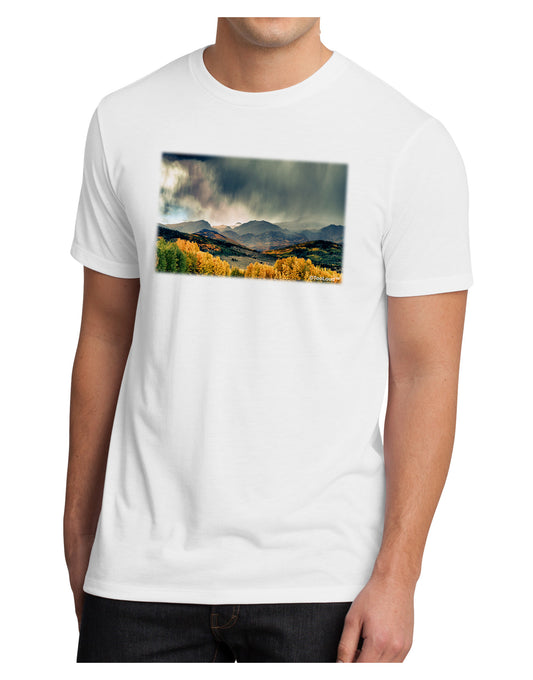 Colorado Mountain Scene Photo Men's Sublimate Tee-TooLoud-White-Small-Davson Sales