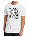 Happy Mardi Gras Text 2 BnW Men's Sublimate Tee-TooLoud-White-Small-Davson Sales