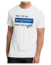 TooLoud Yes I am a Engineer Girl Men's Sublimate Tee-TooLoud-White-Small-Davson Sales