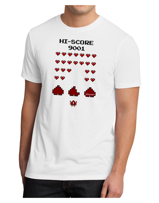 Pixel Heart Invaders Design Men's Sublimate Tee-TooLoud-White-Small-Davson Sales
