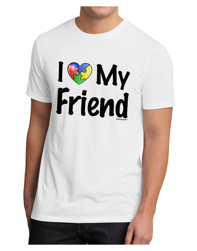 I Heart My Friend - Autism Awareness Men's Sublimate Tee by TooLoud-TooLoud-White-Small-Davson Sales